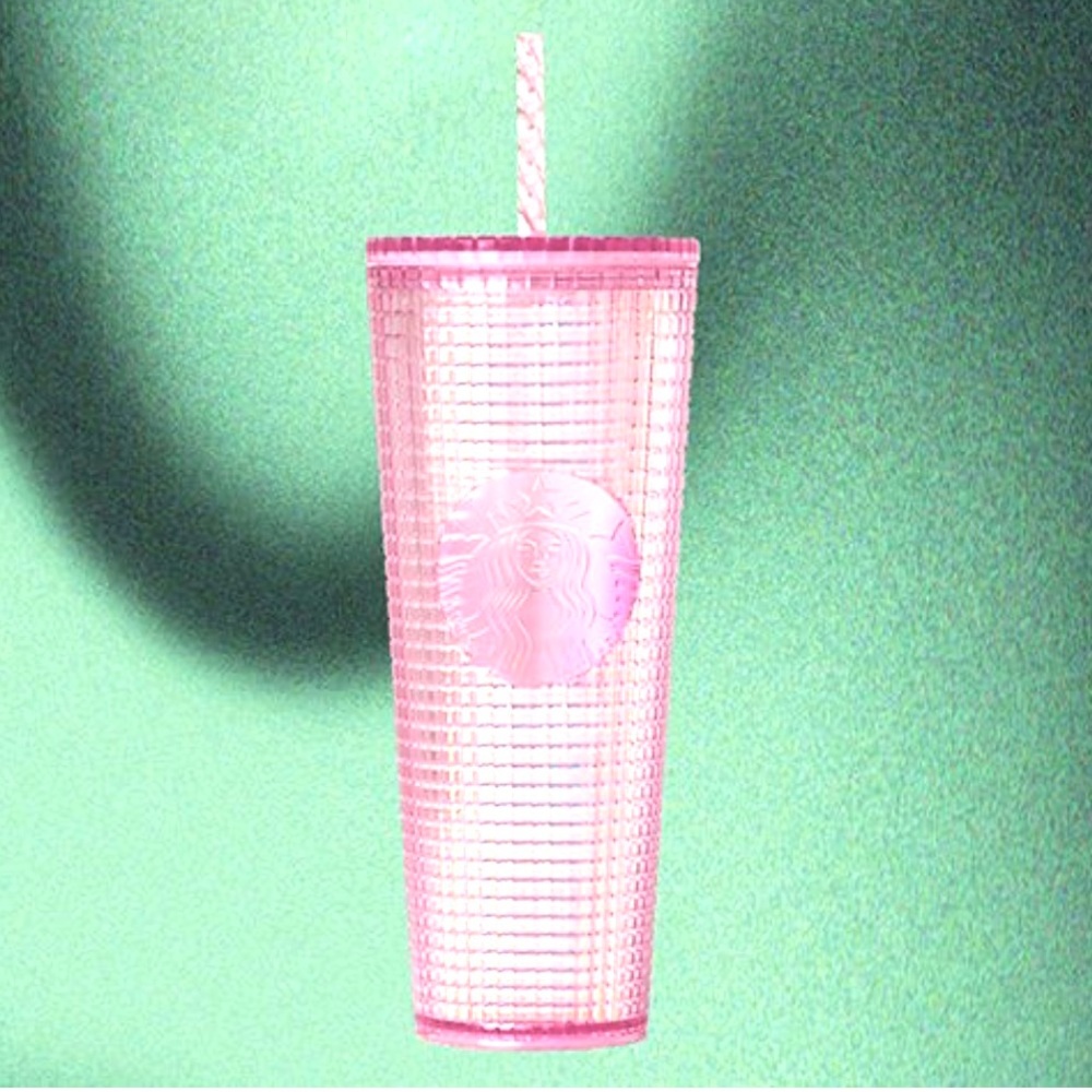 Starbucks Holiday 2020 Limited Shiny Bright Jewel Pink Disco Grid Tumbler